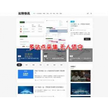 【整站精品+自适应】区块链快讯采集站 区块链门户源码 虚拟货币/山寨币/狗狗币/ICO/挖矿