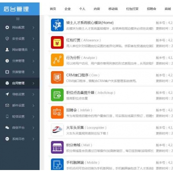 骑士人才系统4.2X旗舰版/74CMS分站版:含18个应用模块+独立CRM客户关系系统 全套招商业聘网站源码