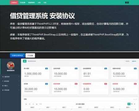 最新ThinkPHP开发借/贷管理系统安装版 口子小额/贷/款源码 金融公司必备贷/款管理系统