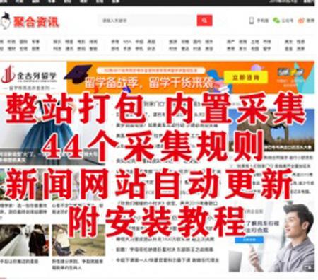 WordPress新闻资讯门户网站整站源码 无人值守自动采集 数据同步