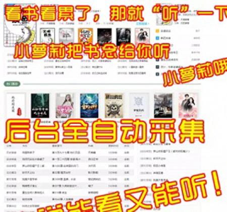 ThinkPHP在线小说阅读门户网站 AI智能语音朗读功能 后台自动采集小说