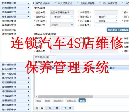 asp.net大型多门店连锁汽车4S店维修保养管理系统源码